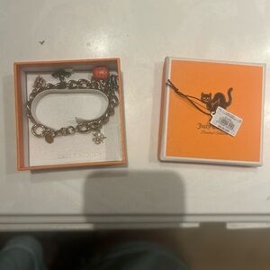 Juicy Couture Halloween Charm Bracelet in Silver and Orange